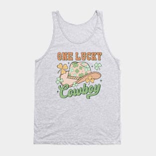 One Lucky Cowboy Western St Patrick's Day Irish Luck Tank Top